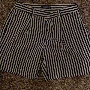 Pinstriped navy and white Ralph Lauren shorts